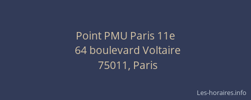 Point PMU Paris 11e