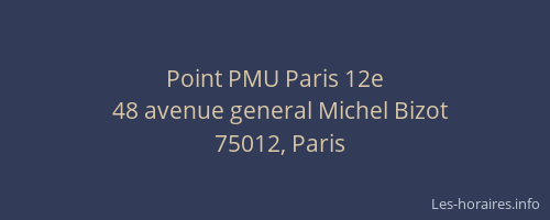 Point PMU Paris 12e