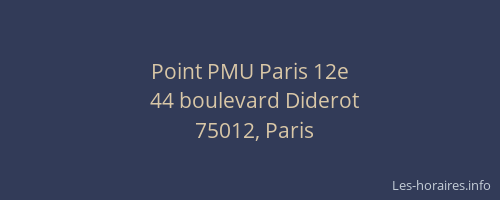 Point PMU Paris 12e