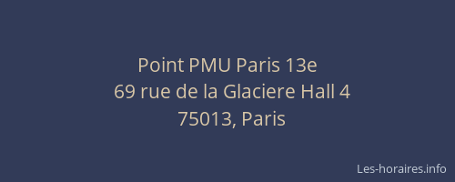 Point PMU Paris 13e