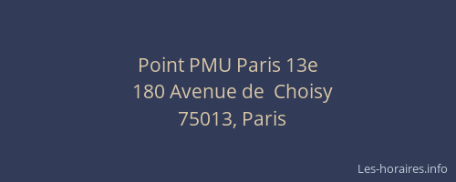 Point PMU Paris 13e