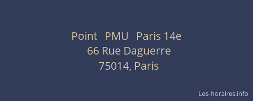 Point   PMU   Paris 14e