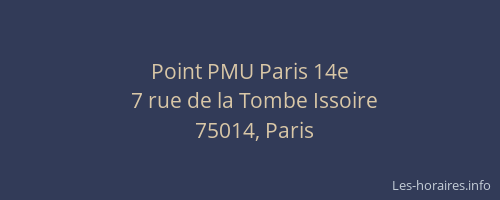 Point PMU Paris 14e