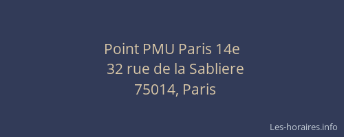 Point PMU Paris 14e
