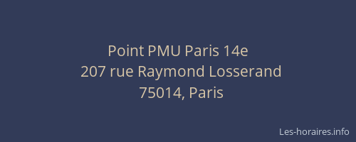 Point PMU Paris 14e