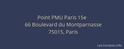 Point PMU Paris 15e