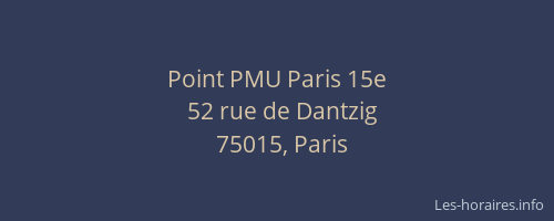 Point PMU Paris 15e