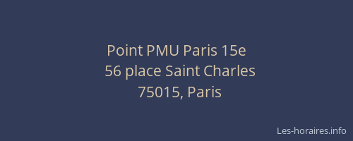 Point PMU Paris 15e