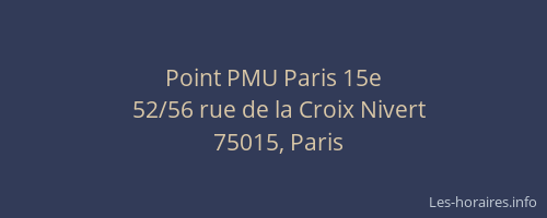 Point PMU Paris 15e