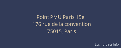 Point PMU Paris 15e