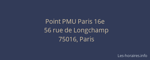 Point PMU Paris 16e