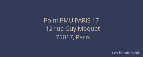 Point PMU PARIS 17