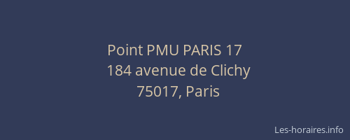 Point PMU PARIS 17
