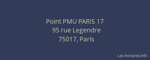 Point PMU PARIS 17