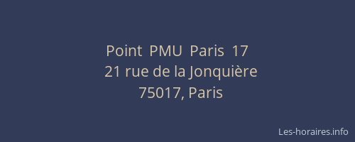 Point  PMU  Paris  17