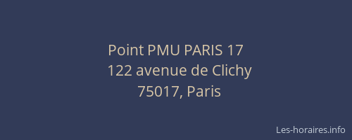 Point PMU PARIS 17