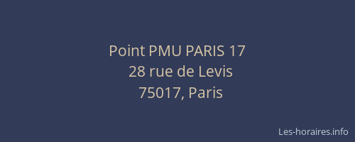 Point PMU PARIS 17