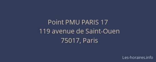 Point PMU PARIS 17