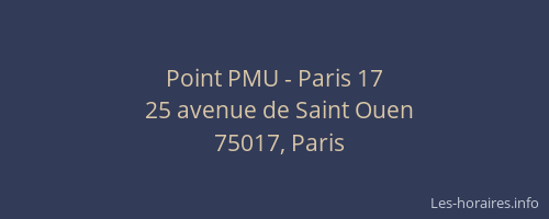 Point PMU - Paris 17