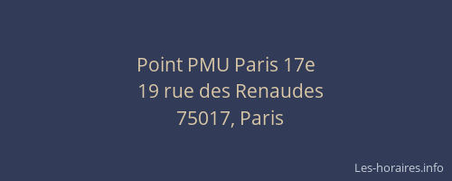 Point PMU Paris 17e