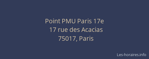 Point PMU Paris 17e