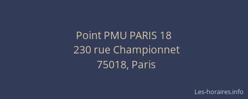 Point PMU PARIS 18