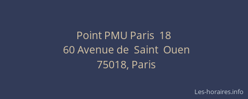 Point PMU Paris  18