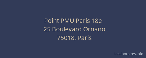 Point PMU Paris 18e