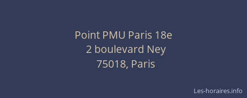 Point PMU Paris 18e