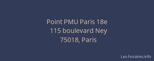 Point PMU Paris 18e
