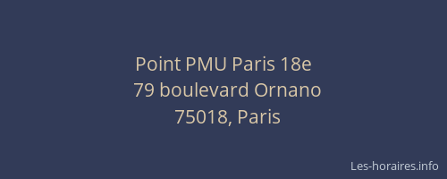 Point PMU Paris 18e