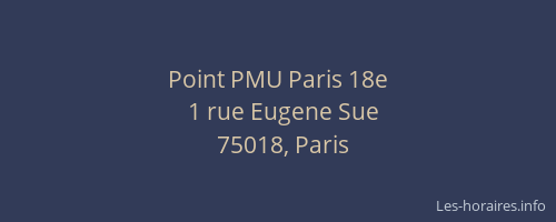 Point PMU Paris 18e