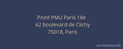 Point PMU Paris 18e