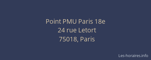 Point PMU Paris 18e
