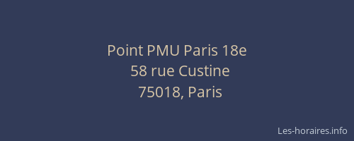 Point PMU Paris 18e