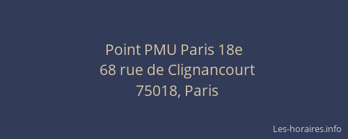Point PMU Paris 18e