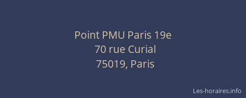 Point PMU Paris 19e