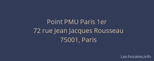 Point PMU Paris 1er