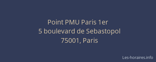 Point PMU Paris 1er