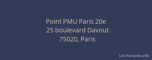 Point PMU Paris 20e