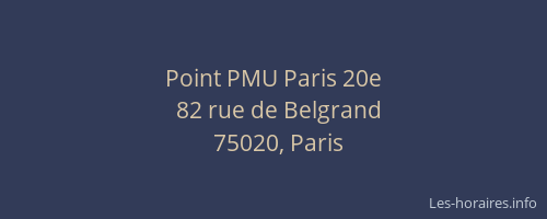 Point PMU Paris 20e