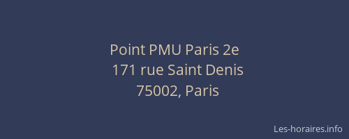 Point PMU Paris 2e