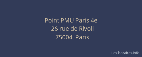 Point PMU Paris 4e