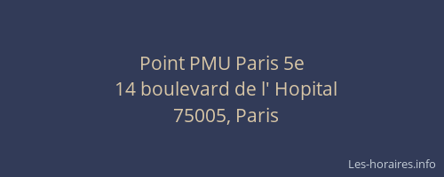 Point PMU Paris 5e
