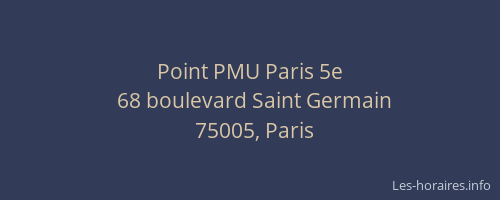 Point PMU Paris 5e