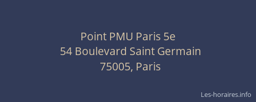 Point PMU Paris 5e