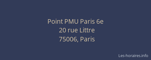 Point PMU Paris 6e