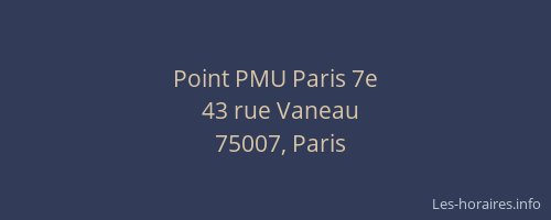Point PMU Paris 7e