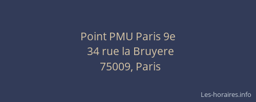 Point PMU Paris 9e