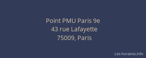 Point PMU Paris 9e